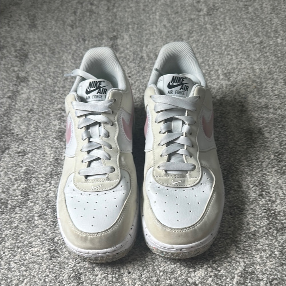 Nike Air Force 1 Sneakers - White and Pink